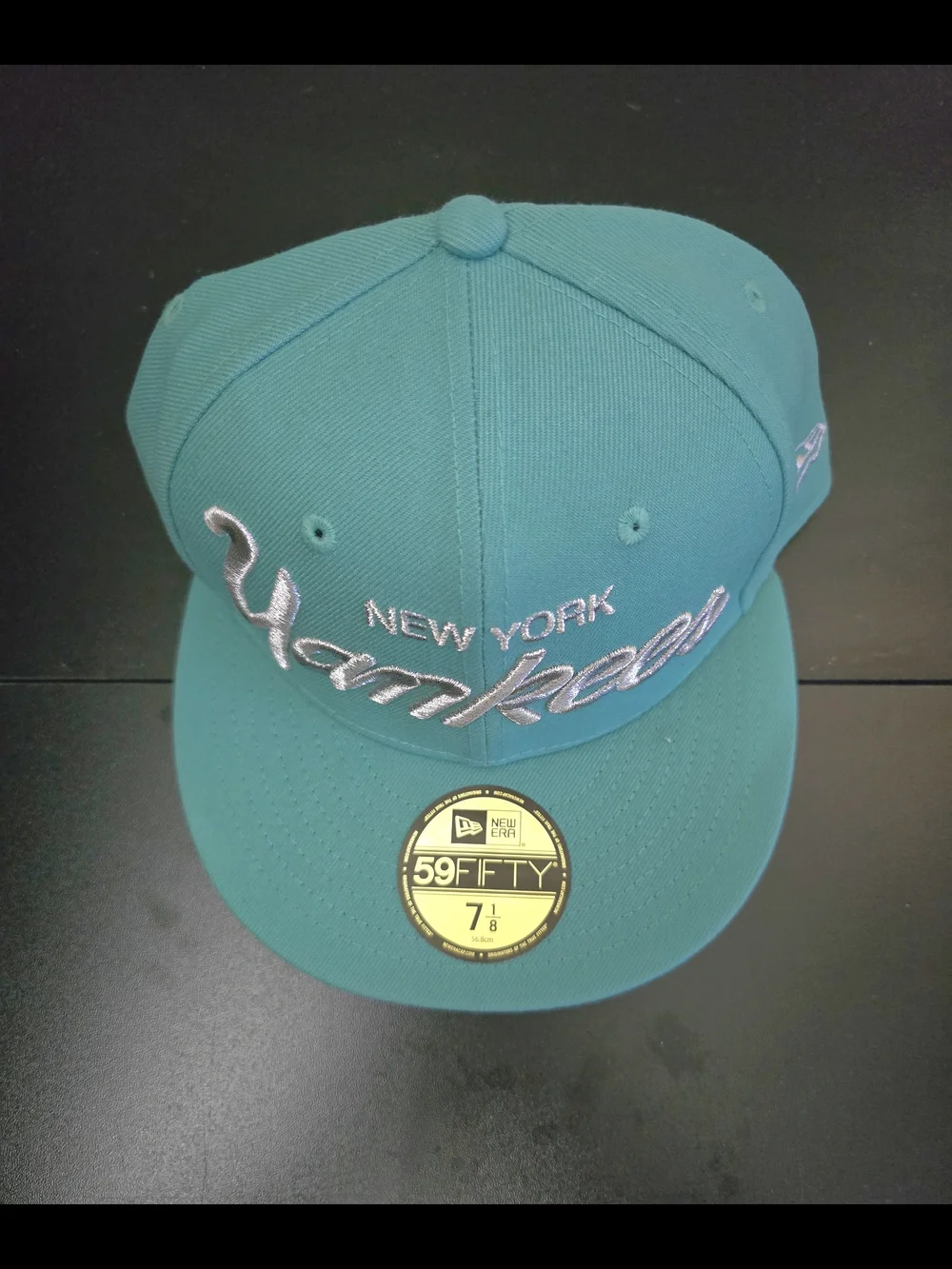 New York Yankees New Era 59FIFTY Teal Fitted Cap - Picture 2 of 5